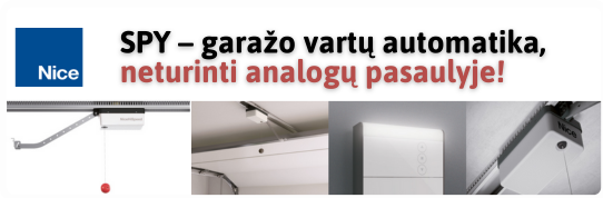 Nice SPY – garažo vartų automatika, neturinti analogų pasaulyje!