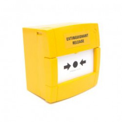 M3A-Y000SG-K013-65 Call Point, Glass Element, NO/NC, Yellow, with Hinge Cover, IP24D, EN12094-3  