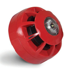 CA451/SR CAST W-3-3.1 Compact wall VAD c/w 96dB sounder, red  