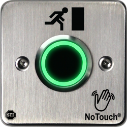 NT-SS300-EN No Touch Exit Button, Flush, 304 Steel Plate, IP65  