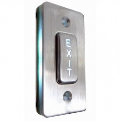 DE-10 exit button, with illumination, metal, NO  