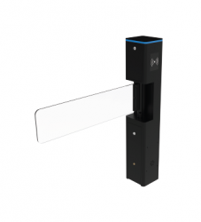 SBT2000S-B Swing Barrier, Black, Tempered Glass  