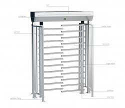 BA3-2-I NNN Motorized Full Height Turnstile, Double, Inox  