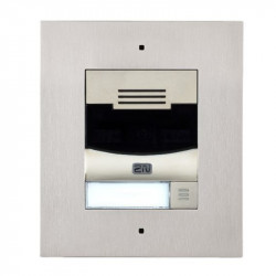 2N IP Solo with camera, flush mount, silver (with flush mount frame, must be together with 9155017)  