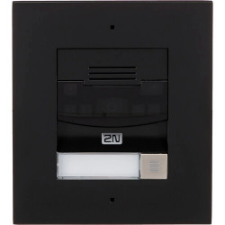 2N IP Solo with camera, flush mount, black (with flush mount frame, must be together with 9155017)  
