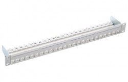 R813485 PP-24Pt-PC-19"-1U-empty-C6A/s-gy  