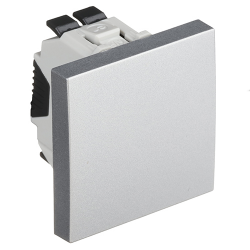 45071 SAL SINGLE POLE SWITCH - 2 MOD ALUMINIUM  