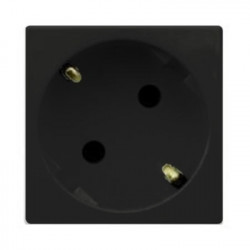 45131 SPM EARTH SOCKET (SCHUKO TYPE) - 2 MOD BLACK  