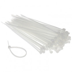 Plastikiniai surišėjai balti, 100 x 3 mm, 100vnt  