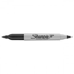 Marker double-sided Sharpie Twin Tip, black 0.5mm + 1.00mm  