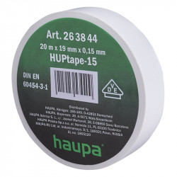 Electical insulating tape Haupa 19mmx20m, white  