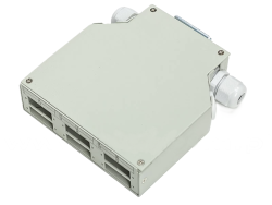 07428 Optical panel with DIN mounting, for 6 SC duplex adapters  