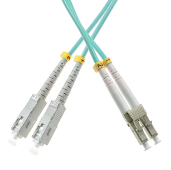 08866 jungiamasis optinis kabelis SC/UPC-LC/UPC MM50/125, 1m, OM3, duplex  
