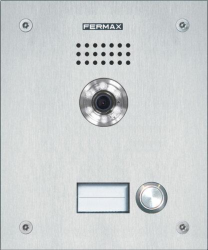 1670 MARINE SIP IP Video Panel, 1 Button, 2MPix Camera, Gray, PoE/12-24V DC, SIP, RTSP, IP54, IK09  