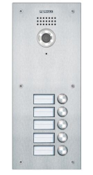 1675 MARINE SIP IP Video Panel, 5 Buttons, 2MPix Camera, Gray, PoE/12-24V DC, SIP, RTSP, IP54, IK09  