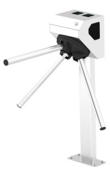 ZA2-STI-DA Motorized Tripod Turnstile with Automatic Arm Drop, Inox  