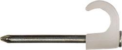 TC 4-6mm clamp for round cable, white, thin nail  