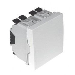 45077 SBM Two-Pole Two-Way Switch, 2 Modules, Matte White  