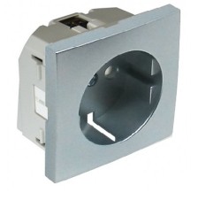 45126 SAL Q45 electric socket, horiz. sockets, esp. contacts, aluminum color  