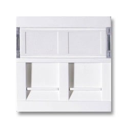 45971 SBR Face Plate For 2 RJ Conectors, 2 Modules, White  