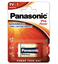 6LR61 9V, Alkaline Battery, Panasonic PRO Power  