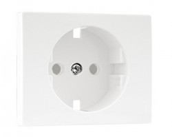SAF COV PLAT F/EARTH SOCKET (SKO TYPE) WHITE  