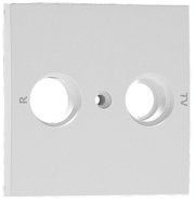 COV PLATE F/R-TV SOCK MULTIBRAND 2 OUTP WHITE  