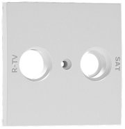 C.PLATE F/R TV-SAT SOCK MULTIBR 2 OUTP WHITE  