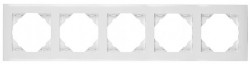 FIVE-GANG FRAME WHITE  