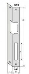 913G Front Plate 250mm, Right Angle  