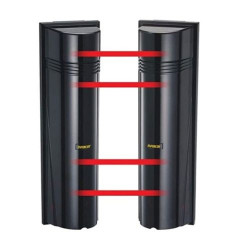 E-964-Q660Q 4-IR perimetra detektors, 200m ārā, 4 kanāli, lāzers regulēšanai   150m/300m, 4 izvēlamas frekvences, 4 IR stari, 12-24 AC/DC