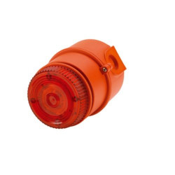 IS-mC1 IS outdoor siren with red beacon, 16-28V, IP65, 100dB  