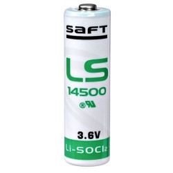 LS14500 SAFT 3.6V lithium cell, 2600mAh  