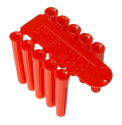 5,5mm Red Plastic Expansion Plug, Unifix, 100pcs  