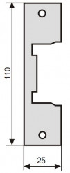 Flat bar for electric strike, 110 mm.  