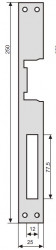 902G Front plate 250 x 25 x 3mm  