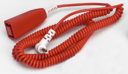 NC805D 1,2-3,6m Coiled Lead 90° jack socket  