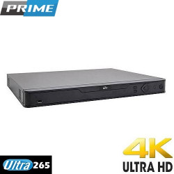 NVR304-32E-B 32 kanalų NVR, iki 12Mpix, UltraH.265, 4x HDD, VGA, 2x HDMI,In 320 Mbps/Out 320 Mbps,   16x alarm IN,  4x alarm OUT, išmanios funkcijos