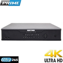 NVR308-64E-B 64 kanalų NVR, iki 12Mpix, UltraH.265, 8x HDD, VGA, 2x HDMI,In 320 Mbps/Out 320 Mbps   16/4x alarm IN/OUT, išmanios funkcijos, RAID