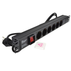 19" rack PDU 6X220V with switch  