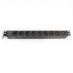 PDU09/P 19" power panel 9x220V  