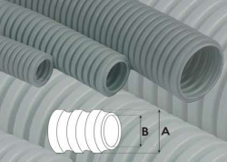 RKGL20 corrugated PVC pipe, 20mm, 320N, gray, 50m  