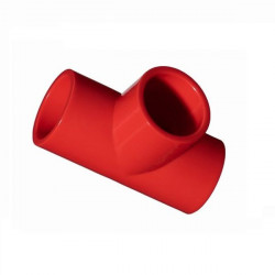 ABS pipe connection, T-shaped, 25mm, red  