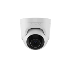 TurretCam HL 8Mpix DOME IP kamera, 4mm, IR+LED līdz 50m, mikrofons, MicroSD, IP65, balta, Ajax  