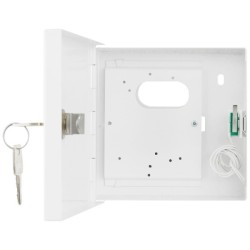 AWO359 metal box for keyboard, with tamper contact, with lock, 140 x 135 x 42mm  
