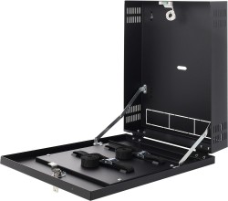 AWO528S metal box for NVR/DVR device, vertical, black, 319 x 81 x 429mm  