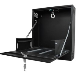 AWO529S metal box for NVR/DVR device, vertical, black, 501 x 112 x 432mm  