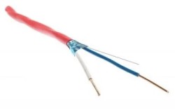 2x ø1,13 (2x1mm²) fire protection cable, monolithic, Cca s1d1a1,100m  
