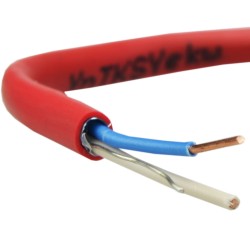 1 x 2 x ø0.8 fire protection cable YnTKSYekw, monolithic, shielded, Eca, 100m  