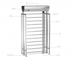 BA3-1-I NNN Motorized Full Height Turnstile, Inox  